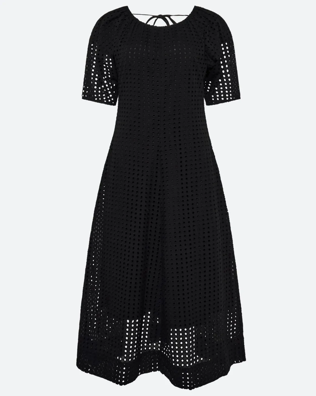 Minimum Dresses | Alice midi dress in broderie anglaise 4258 - Black
