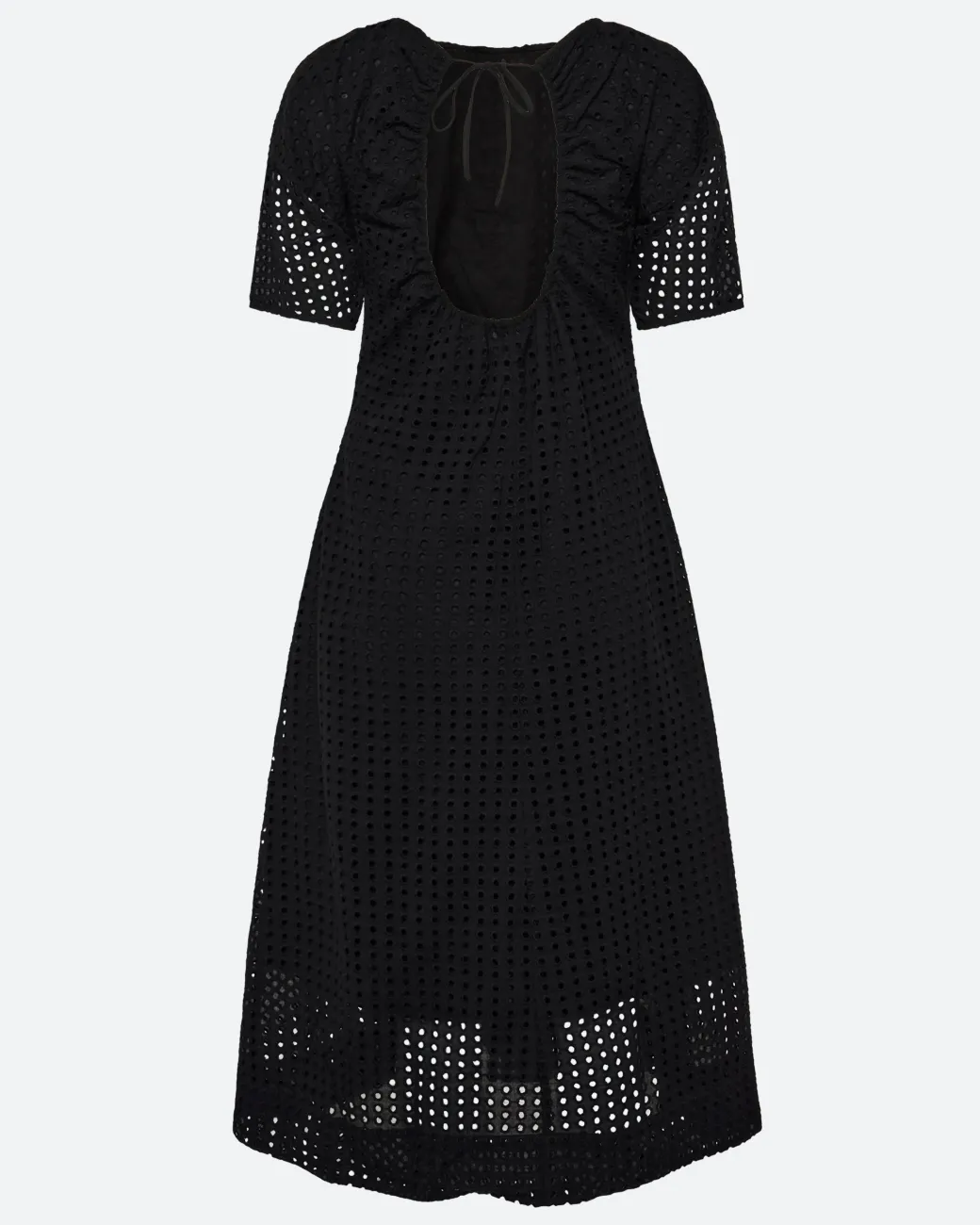 Minimum Dresses | Alice midi dress in broderie anglaise 4258 - Black