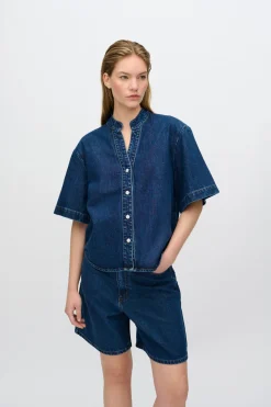 Minimum Shirts | Alicia denim blend shirt 4181 - Medium Blue MediumBlue