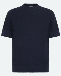 Minimum T-Shirts | Aron knit t-shirt 4121 - Sky Captain SkyCaptain