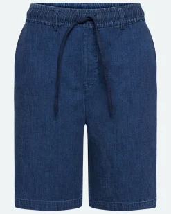 Minimum Shorts | Atlas denim and linen blend shorts 4239 - Sky Captain SkyCaptain