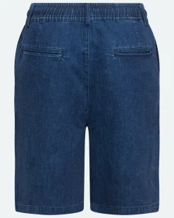 Minimum Shorts | Atlas denim and linen blend shorts 4239 - Sky Captain SkyCaptain