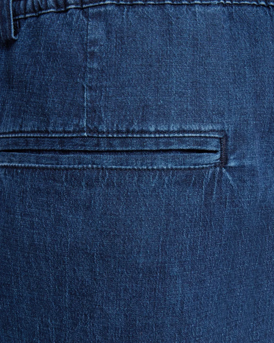 Minimum Shorts | Atlas denim and linen blend shorts 4239 - Sky Captain SkyCaptain