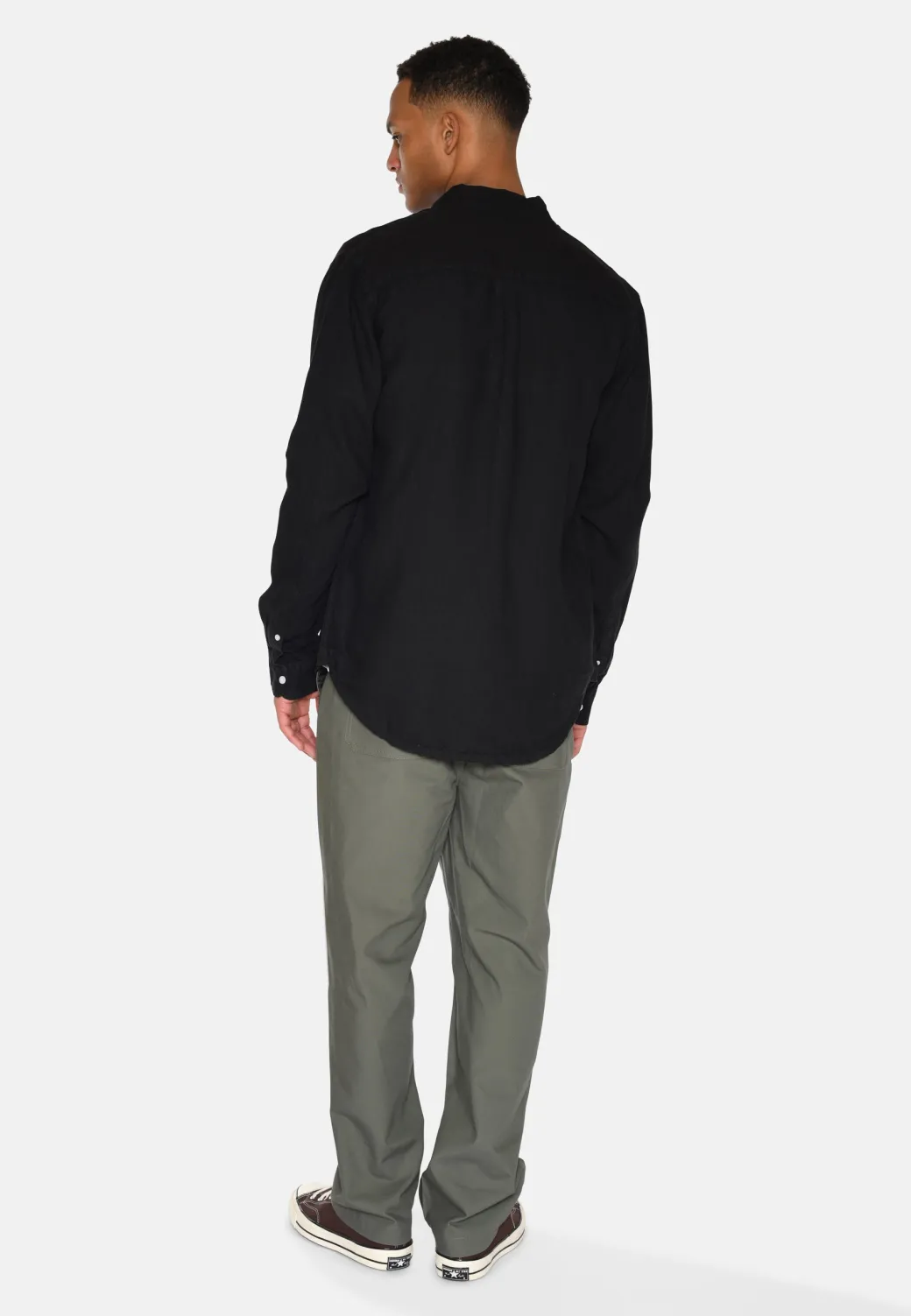 Minimum Shirts | Colt long sleeved reg linen shirt 4115 - Caviar