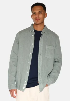 Minimum Shirts | Colt long sleeved reg linen shirt 4115 - Gray Mist GrayMist