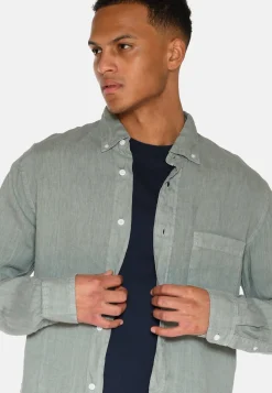 Minimum Shirts | Colt long sleeved reg linen shirt 4115 - Gray Mist GrayMist