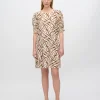 Minimum Dresses | Dalia a-line linen blend dress 4263 - Sandstorm