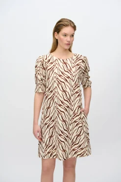 Minimum Dresses | Dalia a-line linen blend dress 4263 - Sandstorm