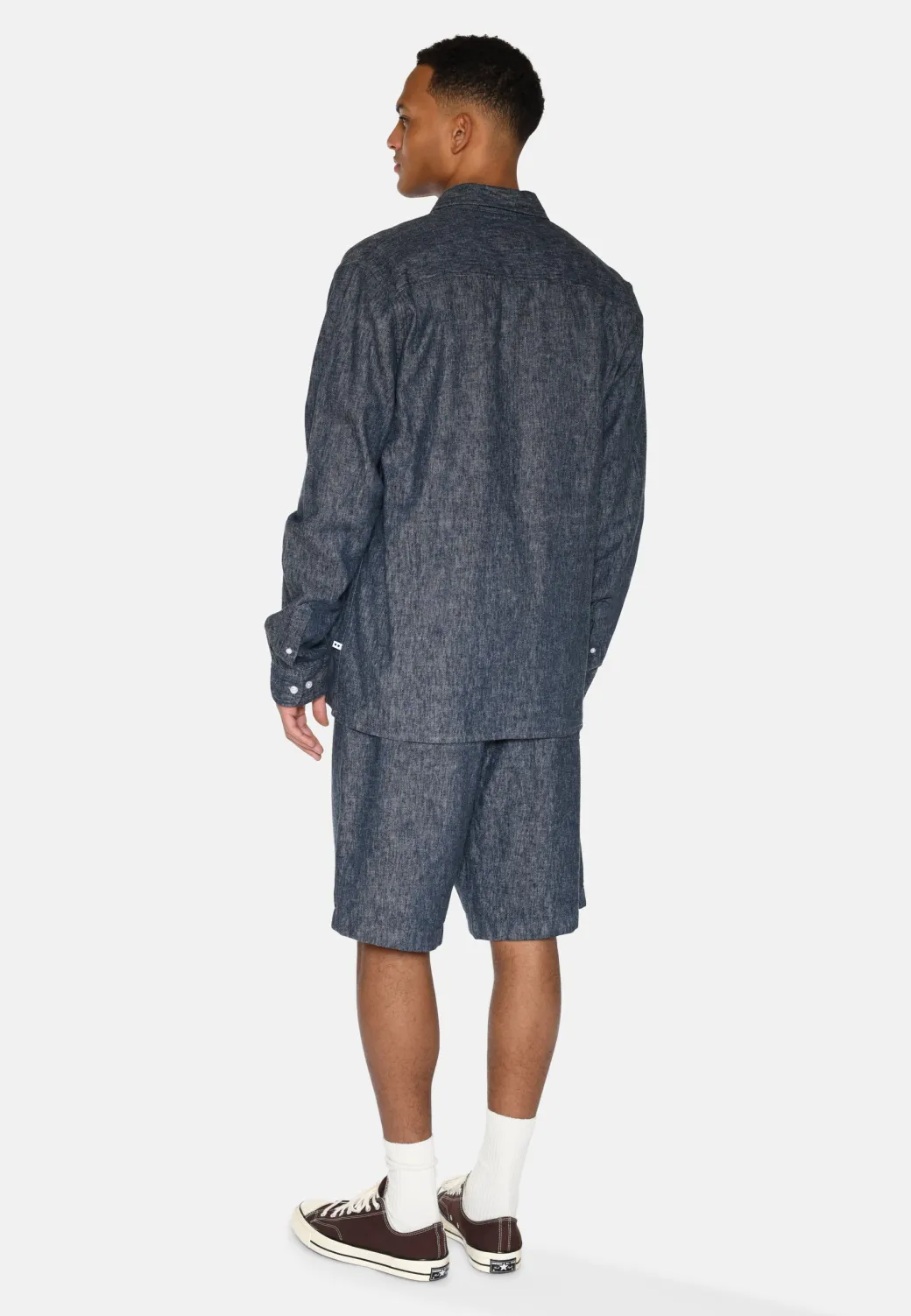 Minimum Shirts | Douglas linen denim shirt 4128 - Sky Captain SkyCaptain