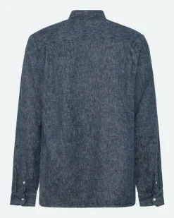 Minimum Shirts | Douglas linen denim shirt 4128 - Sky Captain SkyCaptain