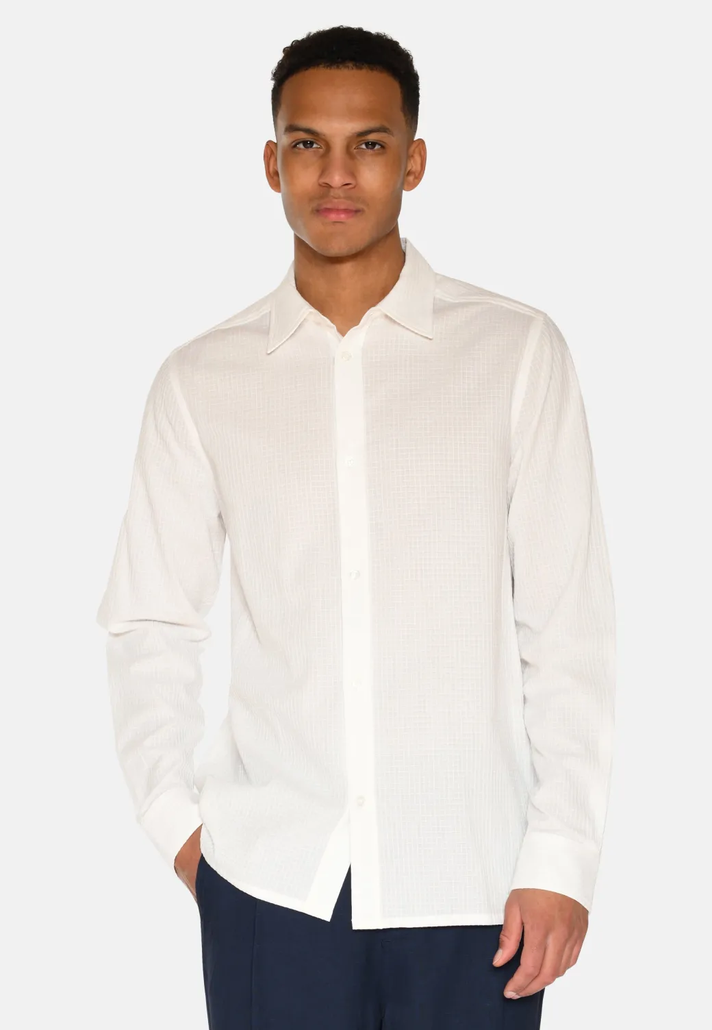 Minimum Shirts | Douglas ripstop shirt 4129 - Coco Milk CocoMilk