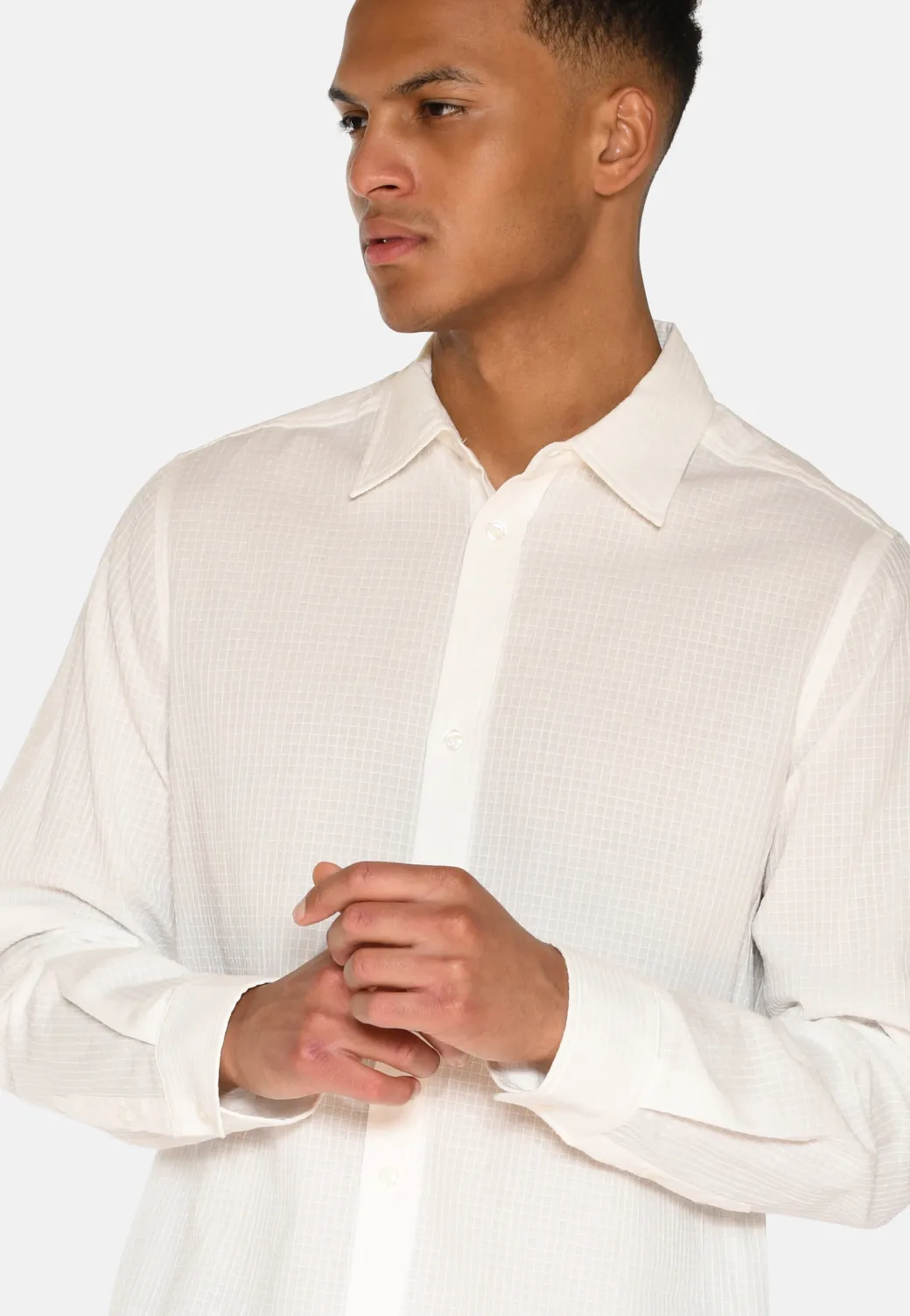 Minimum Shirts | Douglas ripstop shirt 4129 - Coco Milk CocoMilk