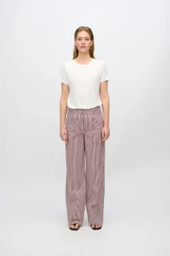 Minimum Jeans | Elisa striped denim pants 4328 - Coco Milk CocoMilk