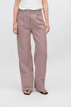 Minimum Jeans | Elisa striped denim pants 4328 - Coco Milk CocoMilk