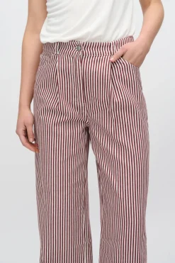 Minimum Jeans | Elisa striped denim pants 4328 - Coco Milk CocoMilk