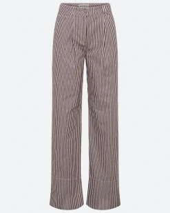 Minimum Jeans | Elisa striped denim pants 4328 - Coco Milk CocoMilk