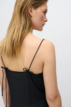 Minimum Dresses | Elly midi dress with lace 4257 - Black