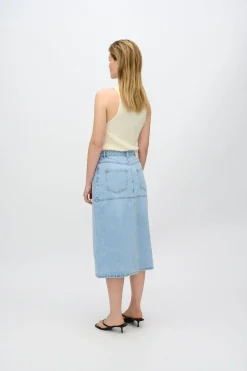 Minimum Skirts | Erin denim midi skirt 4282 - Light Blue LightBlue