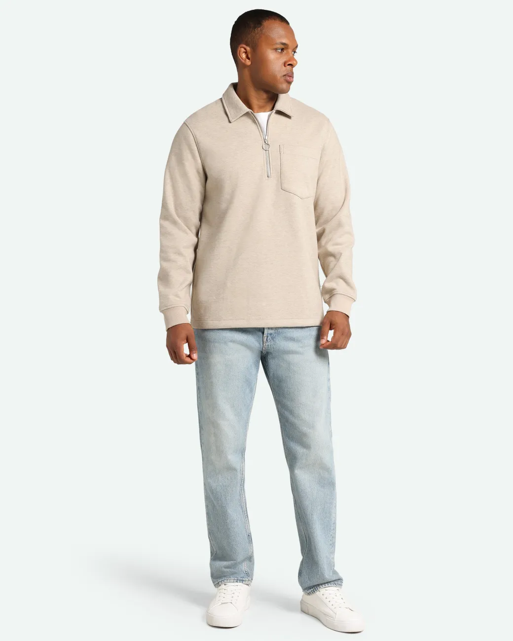 Minimum Sweatshirts | Falcon Reg Halfzip 3913 Sweat - Silver Cloud SilverCloud