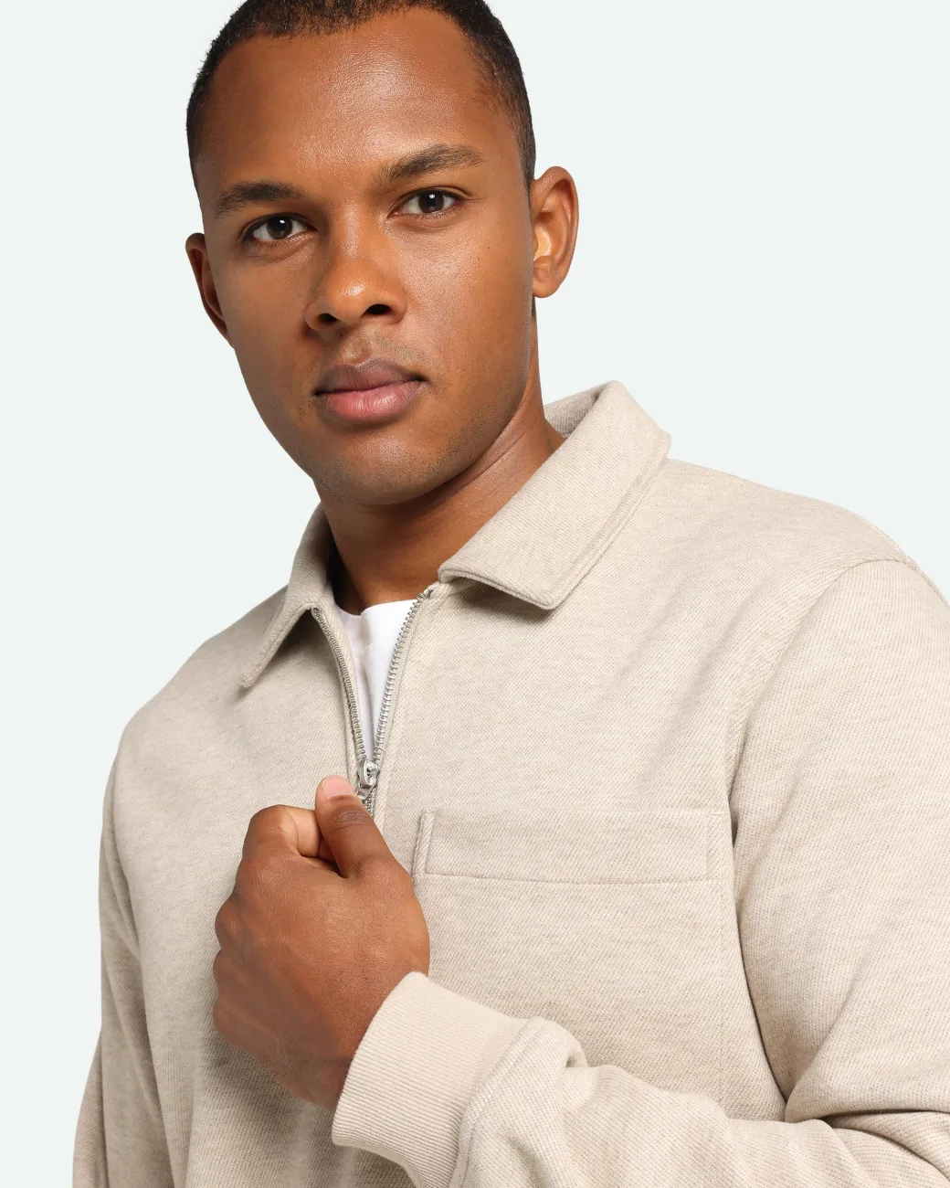 Minimum Sweatshirts | Falcon Reg Halfzip 3913 Sweat - Silver Cloud SilverCloud