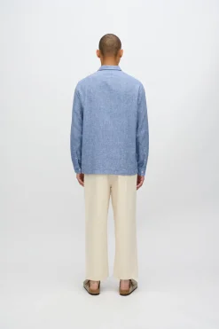 Minimum Shirts | Francis long sleeved shirt in linen blend 4236 - Angel Falls AngelFalls