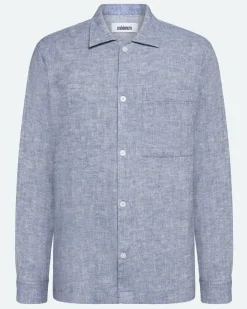 Minimum Shirts | Francis long sleeved shirt in linen blend 4236 - Angel Falls AngelFalls