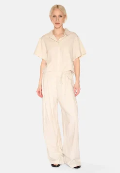 Minimum Pants | Gunli dressed pants with tie-detail 4191 - Brown Rice BrownRice