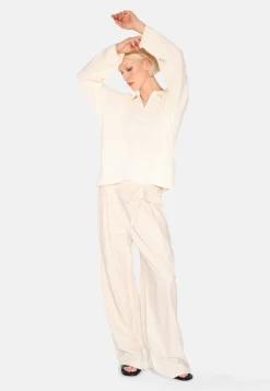 Minimum Pants | Gunli dressed pants with tie-detail 4191 - Brown Rice BrownRice