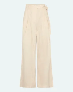 Minimum Pants | Gunli dressed pants with tie-detail 4191 - Brown Rice BrownRice