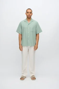 Minimum Shirts | Hayden relaxed short sleeved shirt 4216 - Iceberg Green IcebergGreen