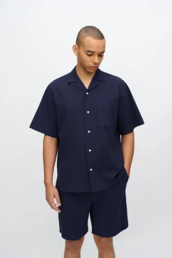 Minimum Shirts | Hayden relaxed short sleeved shirt 4216 - Sky Captain SkyCaptain