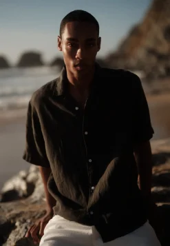 Minimum Shirts | Hayden short sleeved linen shirt 4115 - Black Ink BlackInk