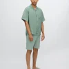 Minimum Shirts | Hayden short sleeved linen shirt 4115 - Iceberg Green IcebergGreen
