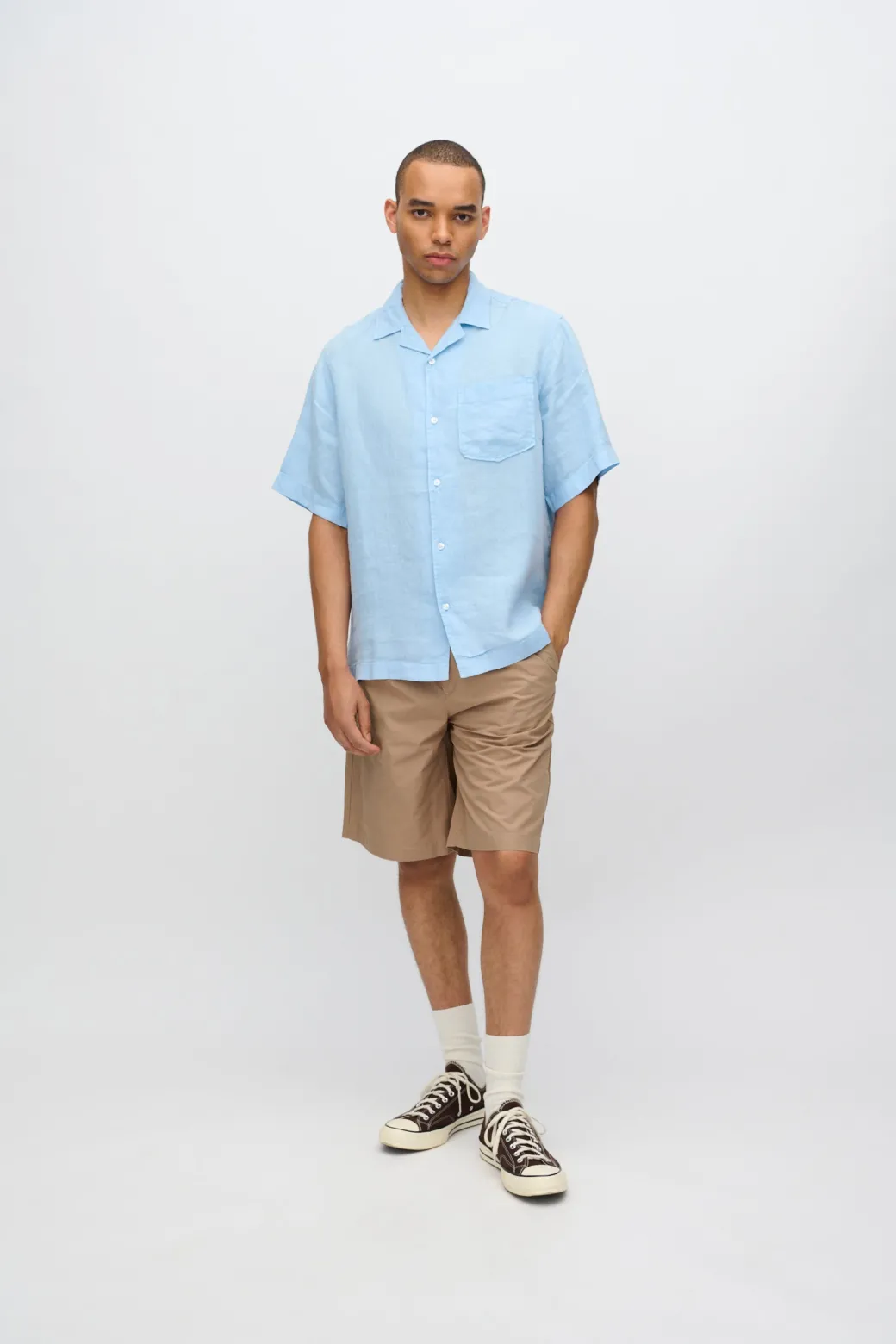 Minimum Shirts | Hayden short sleeved linen shirt 4115 - Angel Falls AngelFalls