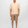 Minimum Shirts | Hayden short sleeved linen shirt 4115 - Creme De Peche CremeDePeche