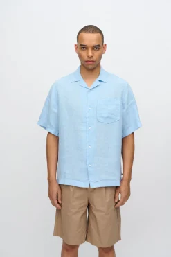 Minimum Shirts | Hayden short sleeved linen shirt 4115 - Angel Falls AngelFalls