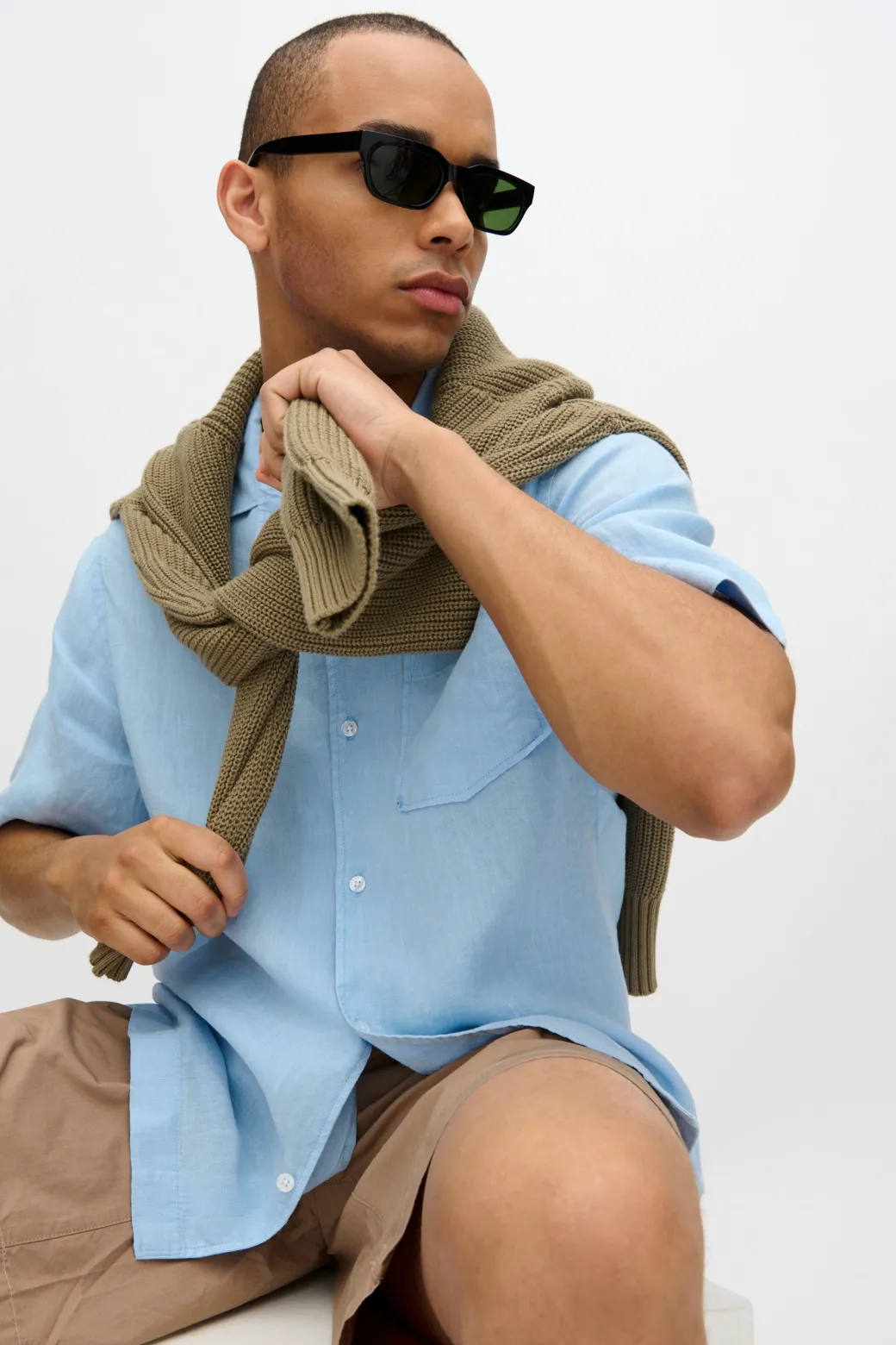 Minimum Shirts | Hayden short sleeved linen shirt 4115 - Angel Falls AngelFalls