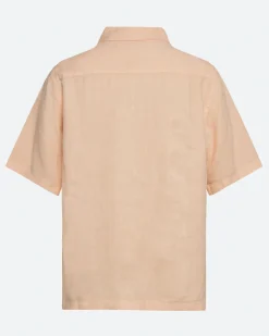 Minimum Shirts | Hayden short sleeved linen shirt 4115 - Creme De Peche CremeDePeche