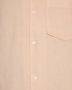 Minimum Shirts | Hayden short sleeved linen shirt 4115 - Creme De Peche CremeDePeche