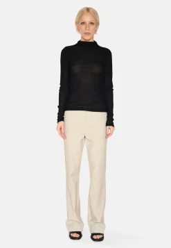 Minimum Blouses | Ina long sleeved t-shirt 4156 - Black