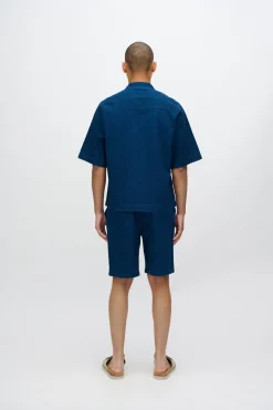 Minimum Shirts | Lennon short sleeved shirt in linen blend 4239 - Sky Captain SkyCaptain