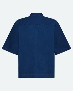 Minimum Shirts | Lennon short sleeved shirt in linen blend 4239 - Sky Captain SkyCaptain