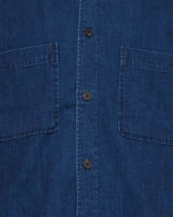 Minimum Shirts | Lennon short sleeved shirt in linen blend 4239 - Sky Captain SkyCaptain