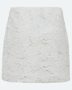 Minimum Skirts | Lillys lace mini skirt 4256 - Coco Milk CocoMilk