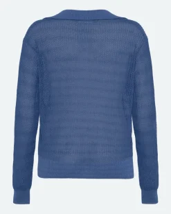 Minimum Knits | Lineas polo jumper 3056 - Blue Horizon BlueHorizon