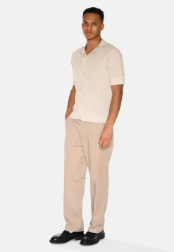 Minimum Knitwear | Mason crochet polo shirt 4177 - Rainy Day RainyDay