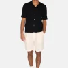 Minimum Knitwear | Mason crochet polo shirt 4177 - Black
