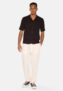 Minimum Knitwear | Mason crochet polo shirt 4177 - Demitasse