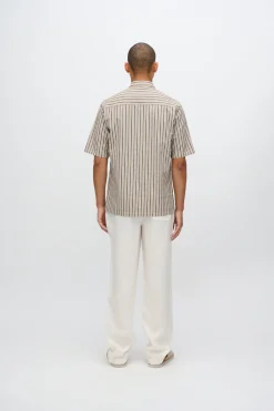 Minimum Shirts | Nash short sleeved striped shirt 4242 - Hay