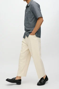 Minimum Shirts | Nash short sleeved striped shirt 4242 - Black